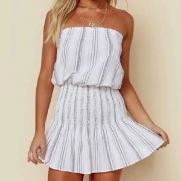 Planet Blue Dresses | Planet Blue Blue Life Strapless Boho Striped Dress | Color: Black/White | Size: S | Kwicker1's Closet Planet Blue Dresses | Planet Blue Blue Life Strapless Boho Striped Dress | Color: Black/White | Size: S | Kwicker1's Closet